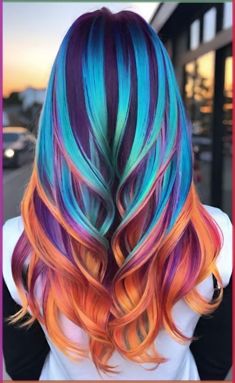Multi Color Hair Design - Creative Color Artistry