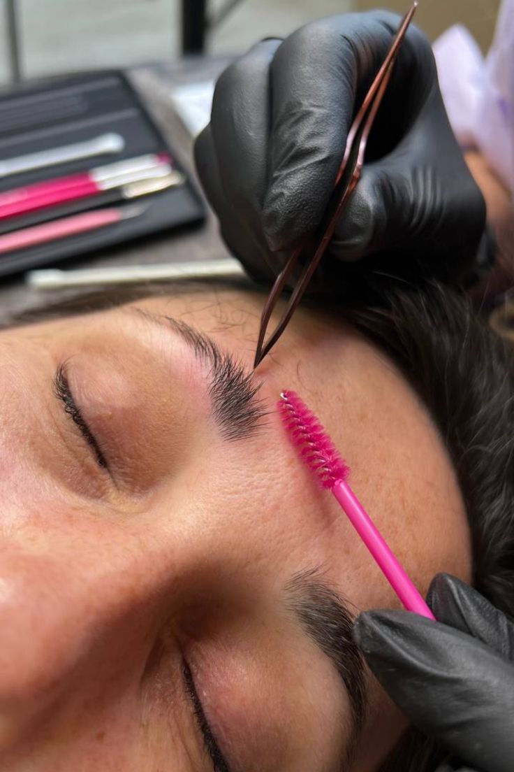 Eyebrow Shaping with Tweezers - Professional Precision